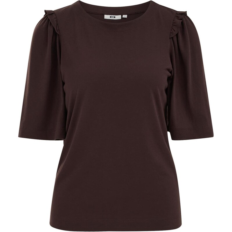 WE Fashion Tričko tmavohnedá 67753073