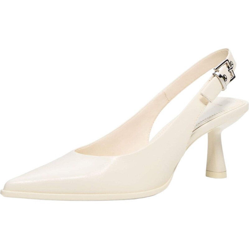 Bershka Lodičky s otvorenou pätou šedobiela 67753104