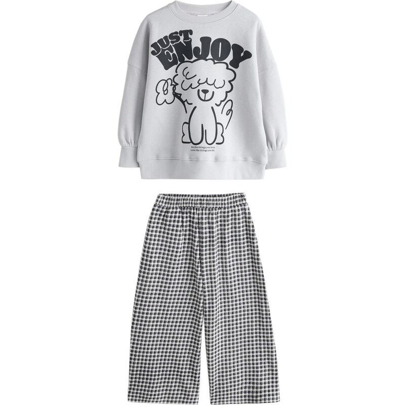 Next Set svetlosivá / čierna 67753117