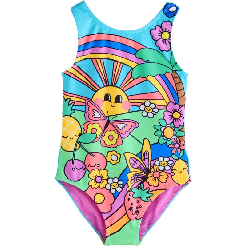 Next Jednodielne plavky azúrová / žltá / zelená / ružová 67753114