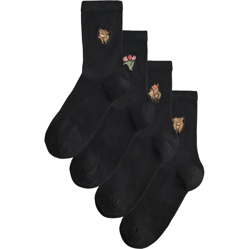 Next Ponožky hnedá / olivová / tmavočervená / čierna 67753123