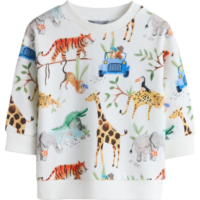 Next Mikina modrá / žltá / oranžová / biela 67753145