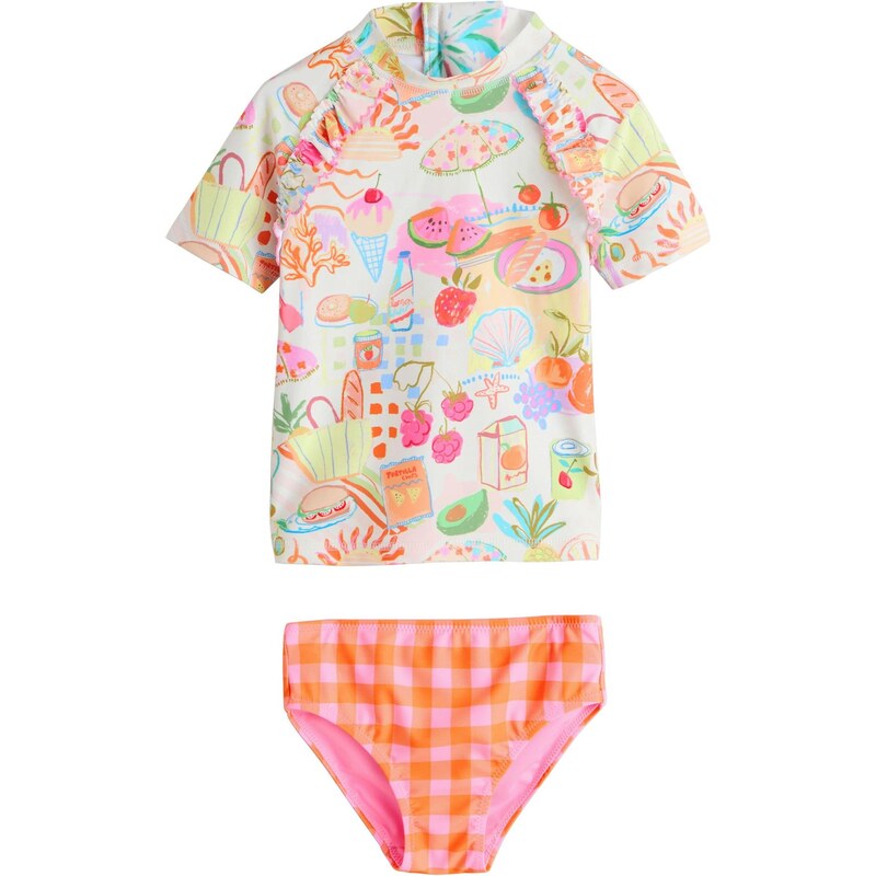 Next Jednodielne plavky zmiešané farby / oranžová 67753154