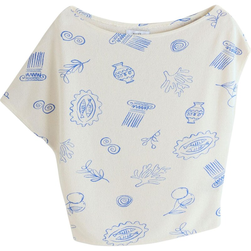 Next Sveter modrá / biela ako vlna 67753155