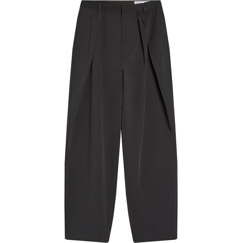 Bershka Plisované nohavice antracitová 67753309