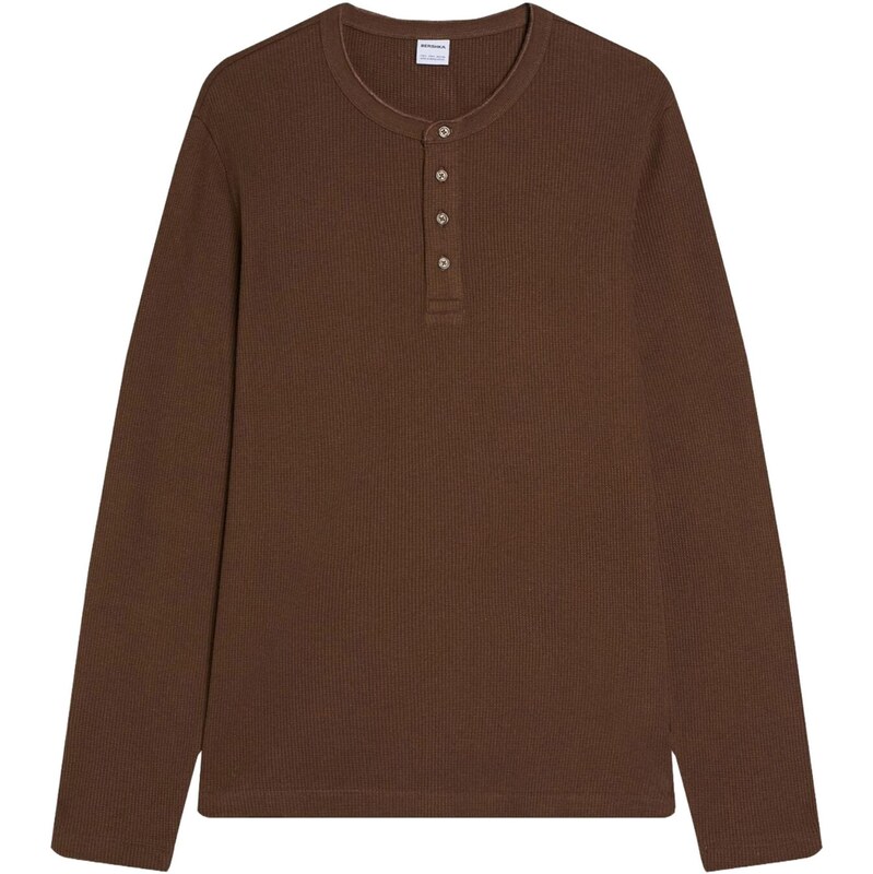 Bershka Tričko hnedá 67753303