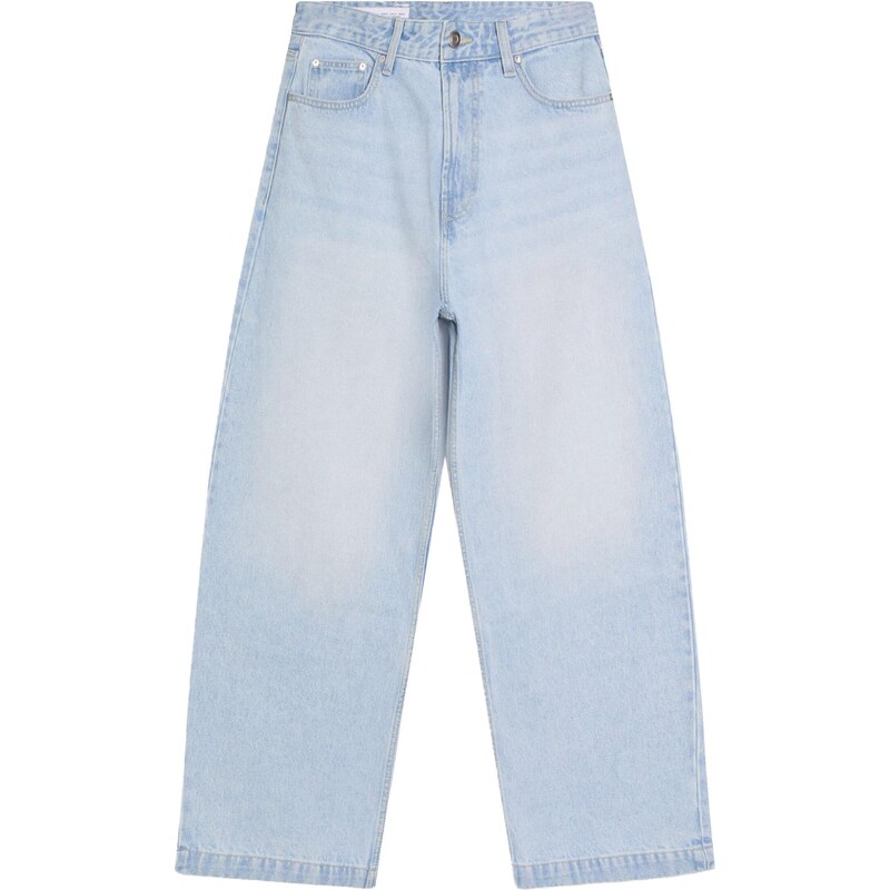 Bershka Džínsy svetlomodrá / svetložltá 67753310