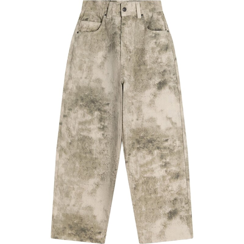 Bershka Nohavice zelená / svetlozelená 67753333