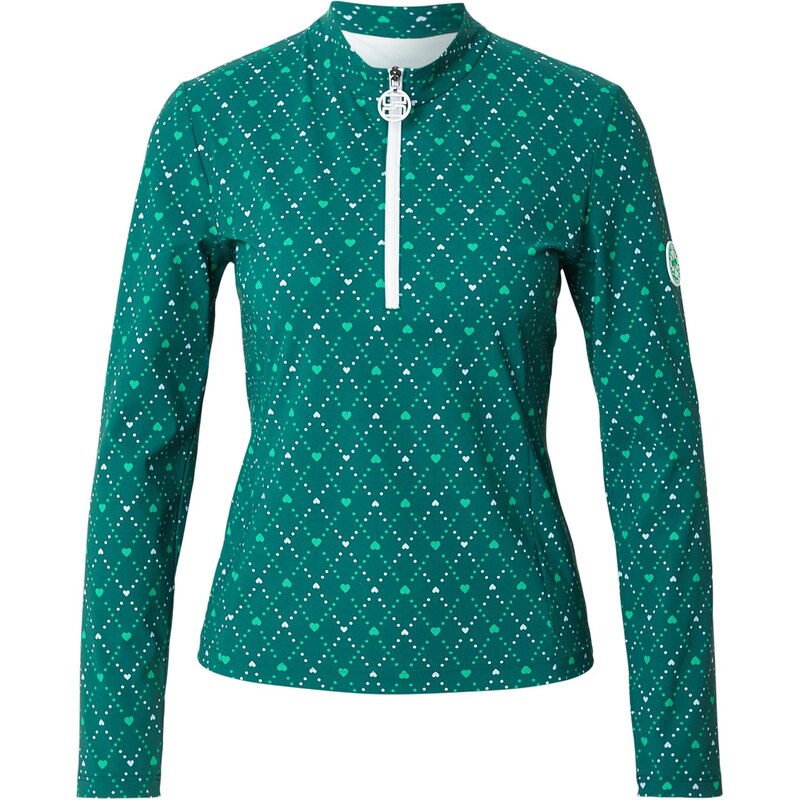 Marc Cain Tričko smaragdová / svetlozelená / biela 67753302