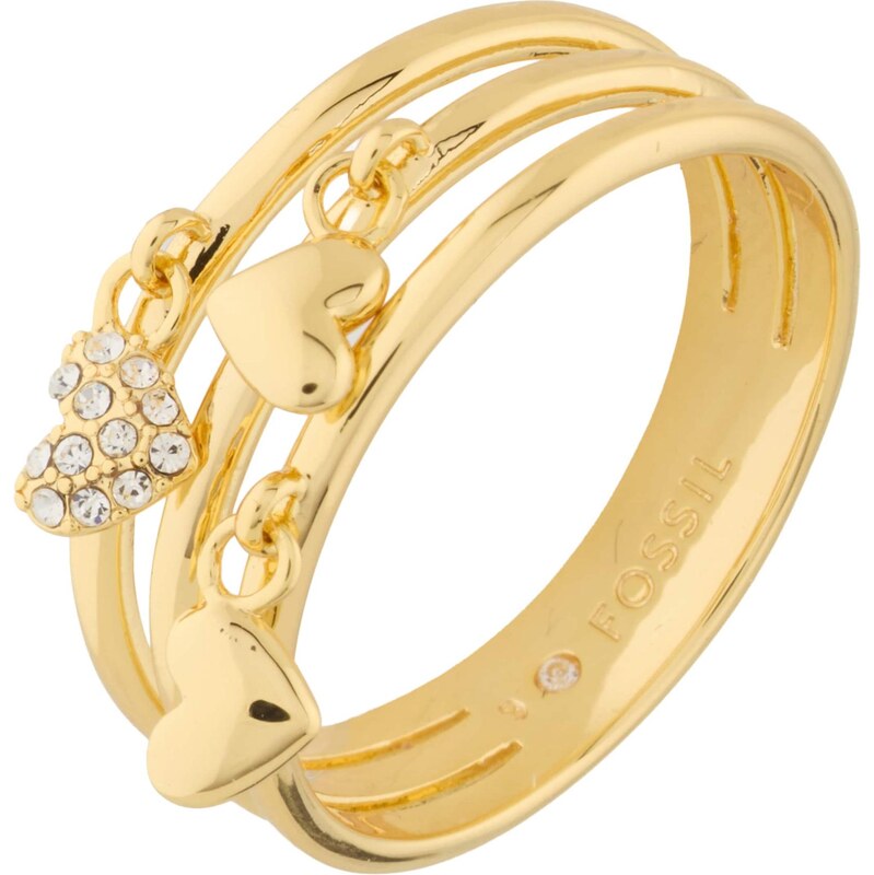 FOSSIL Prsteň SUTTON zlatá / priehľadná 67753437