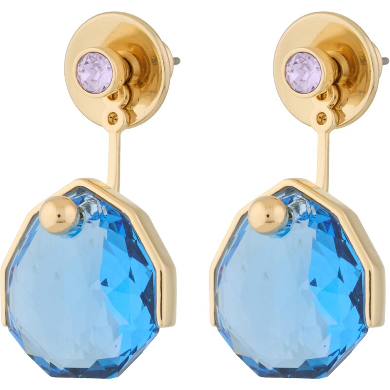 Swarovski Náušnice azúrová / zlatá / fialová 67753462