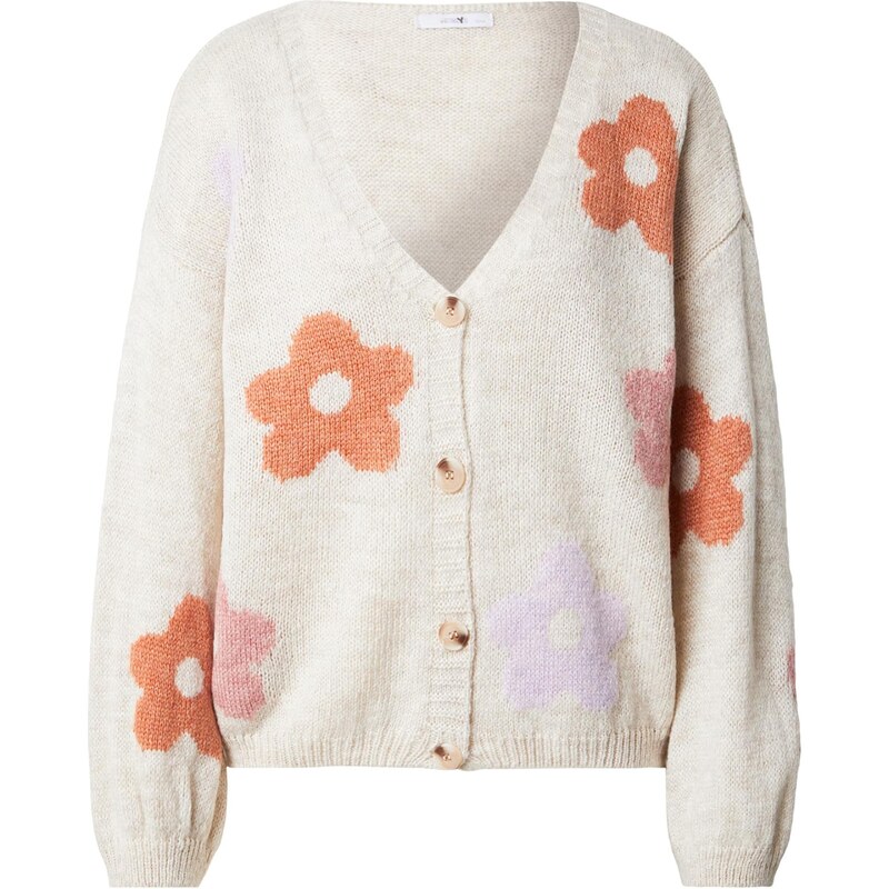 Hailys Kardigán Fl44ower krémová / svetlofialová / oranžová / 67753512