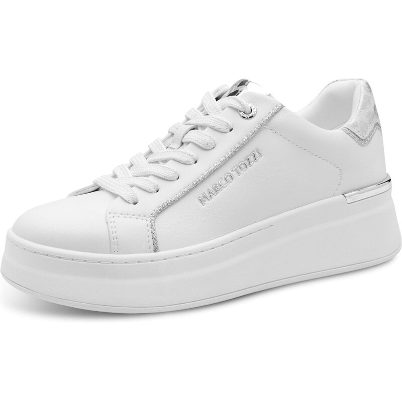 MARCO TOZZI Nízke tenisky strieborná / biela 67753707
