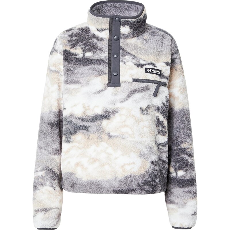 COLUMBIA Športový sveter Helvetia piesková / čierna melírovaná / biela 67753812