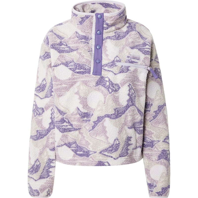 COLUMBIA Športový sveter Helvetia II krémová / svetložltá / fialová / 67753816