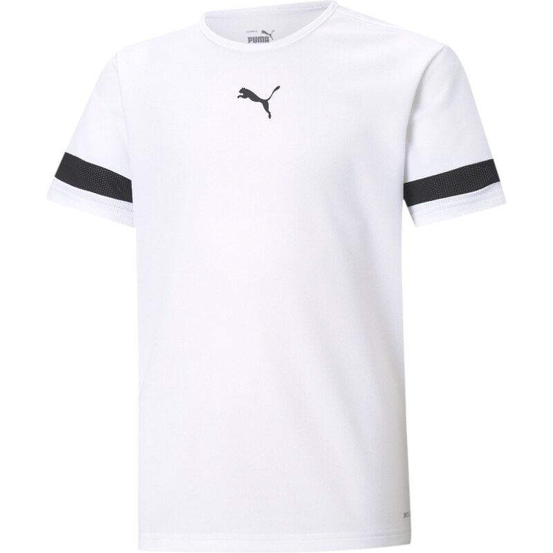 PUMA Funkčné tričko TeamRise čierna / biela 67750301
