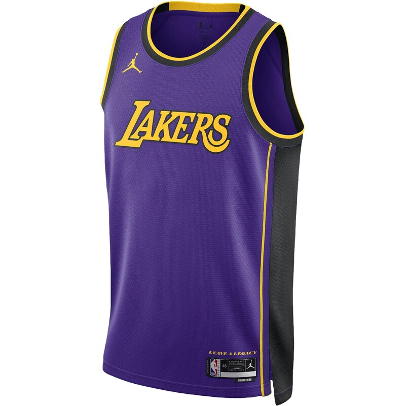 NIKE Dres LA Lakers STM B22 tmavožltá / fialová / čierna 67752638