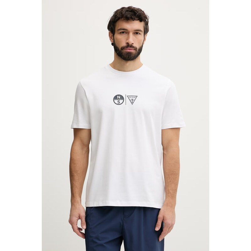Guess tričko pánske bavlnené s elastanom x North Sails 67751059