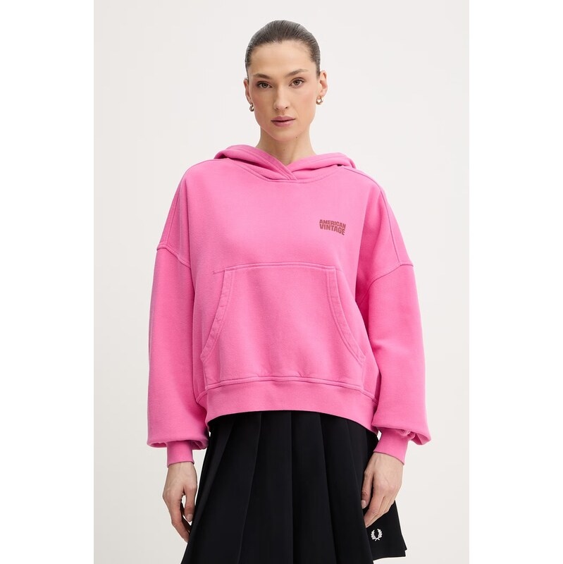 American Vintage Mikina s kapucňou dámska bavlnená 67758407