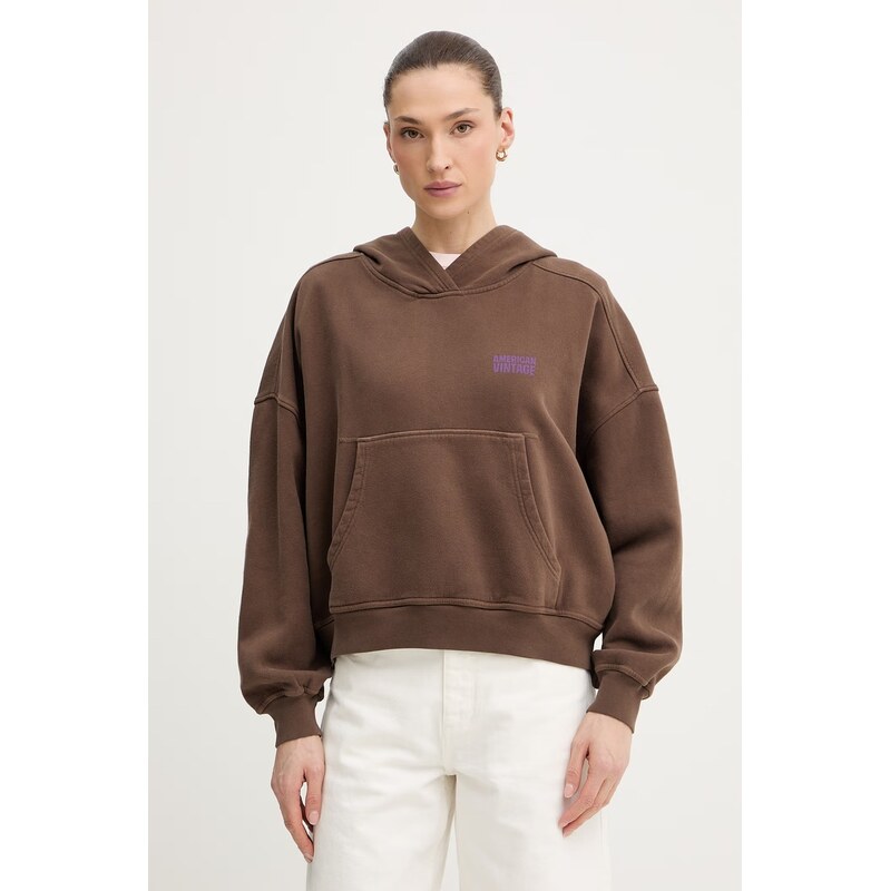 American Vintage Mikina s kapucňou dámska bavlnená 67758408