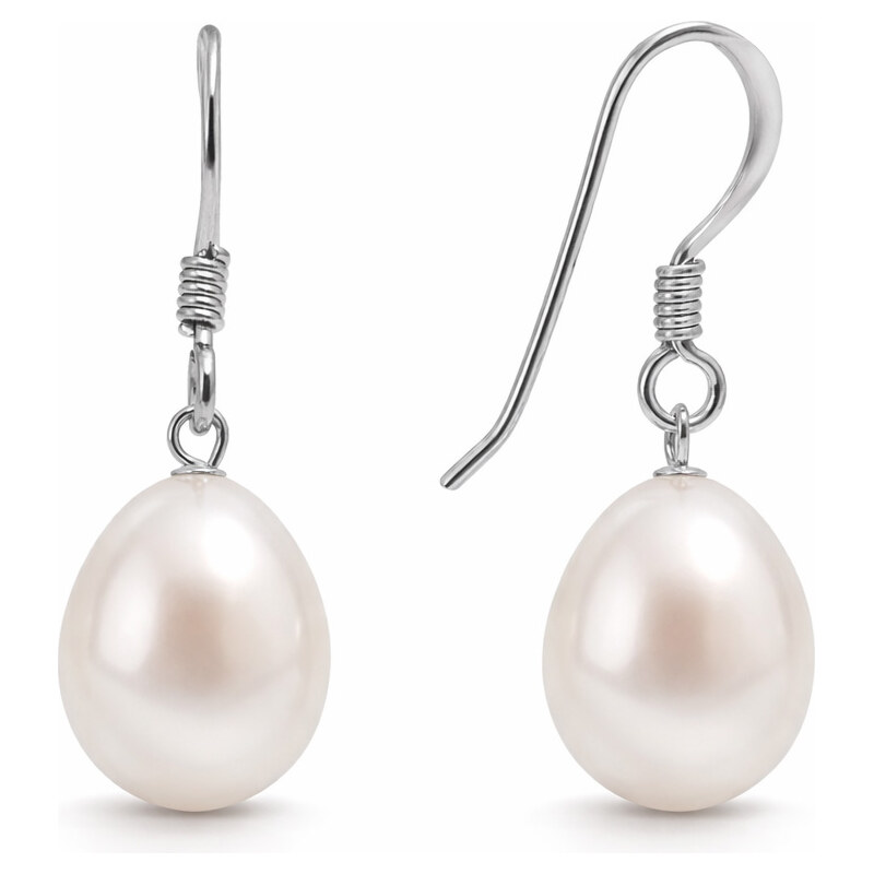 AURA Strieborné visiace náušnice s pravou perlou Kyoto Pearl TKKP012C 66582676
