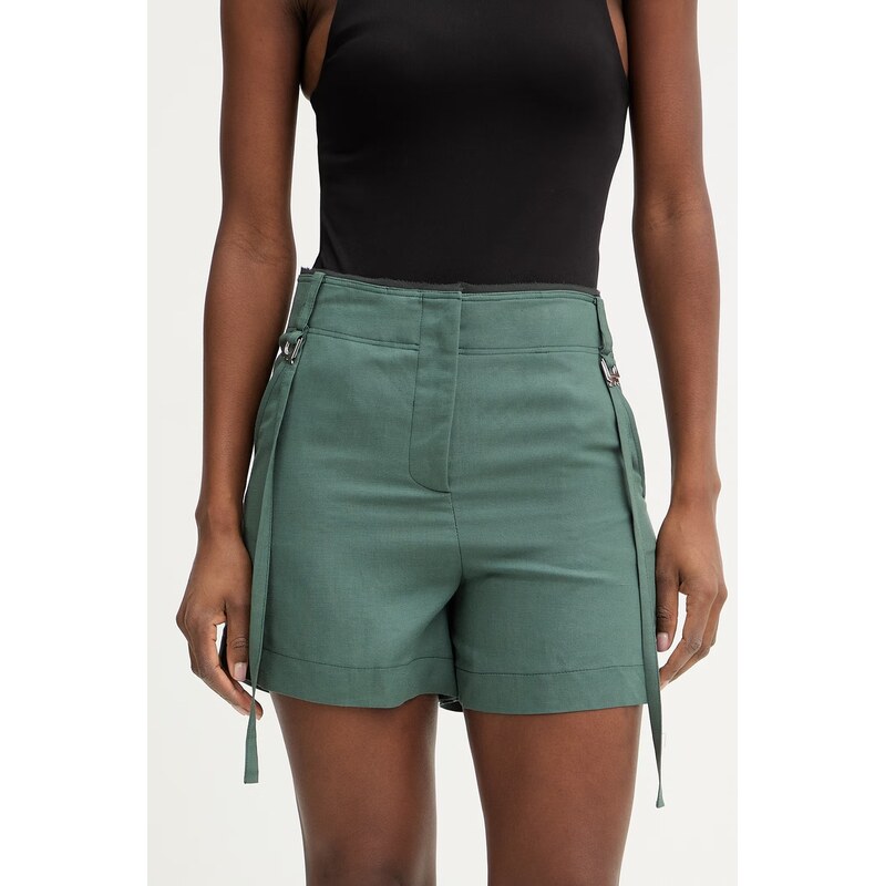 Patrizia Pepe šortky dámske s prímesou ľanu 67758477