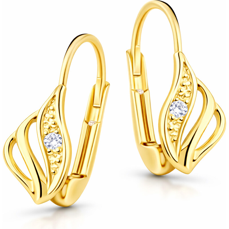 Cutie Diamonds Luxusné náušnice zo žltého zlata s briliantmi DZ8024-L 66587218