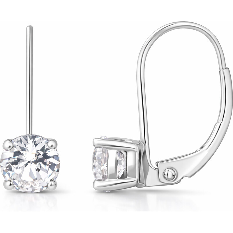 Beneto Strieborné náušnice s čírymi kryštálmi AGUC196/5 66591581