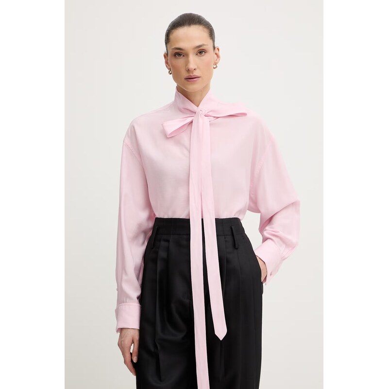 Kenzo košeľa dámska s prímesou hodvábu 67758587