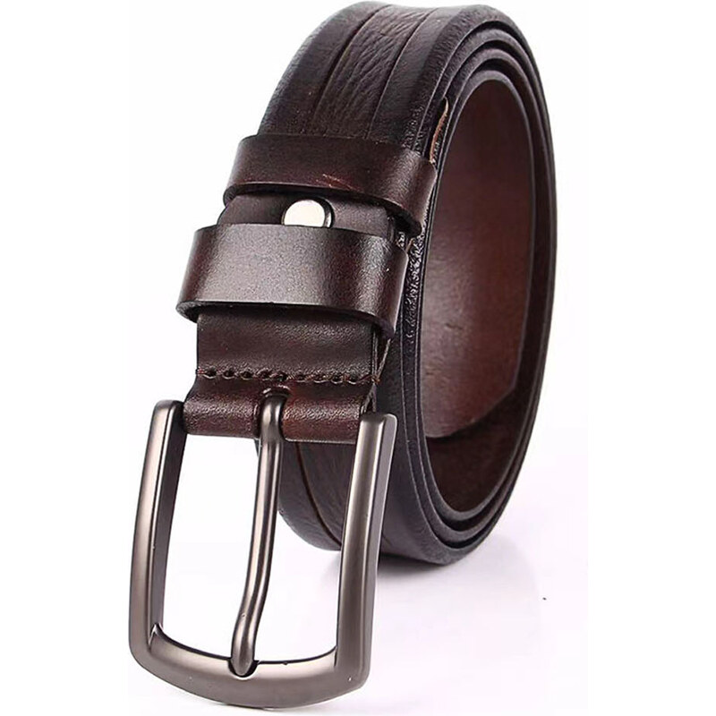 Elegantný pánsky kožený opasok do obleku | tmavo hnedý 67388294