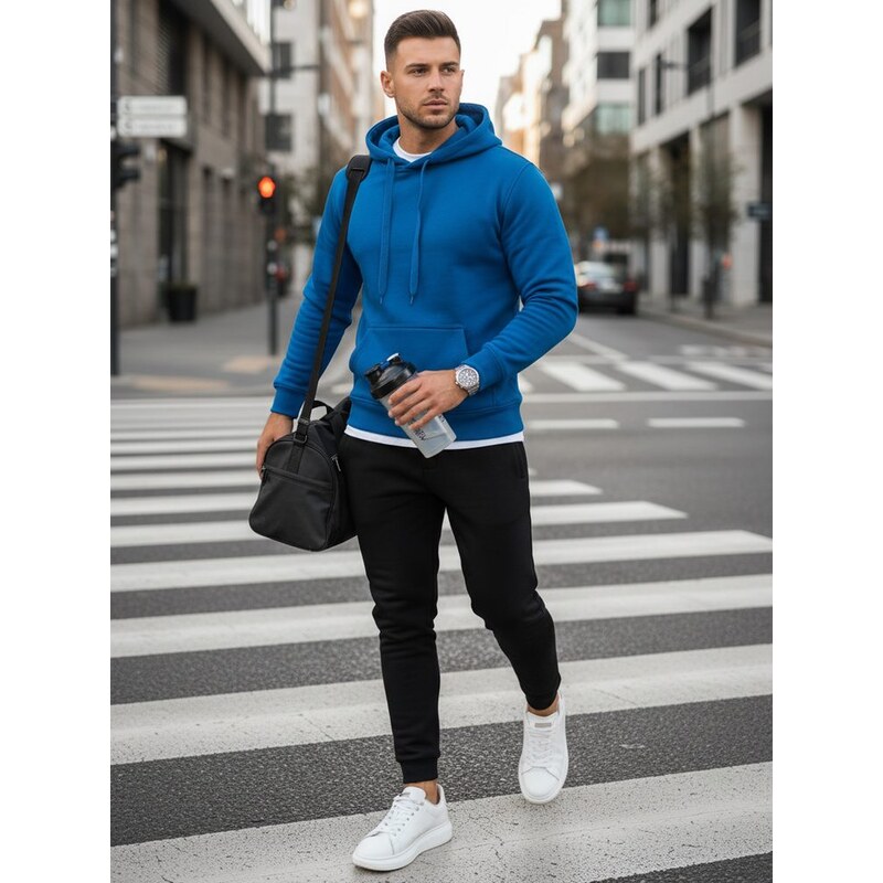 Buďchlap Pohodlná modro-čierna tepláková súprava 36858439