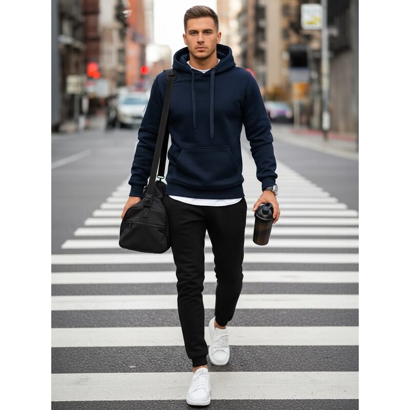 Buďchlap Pohodlná granátovo-čierna tepláková súprava 36918238