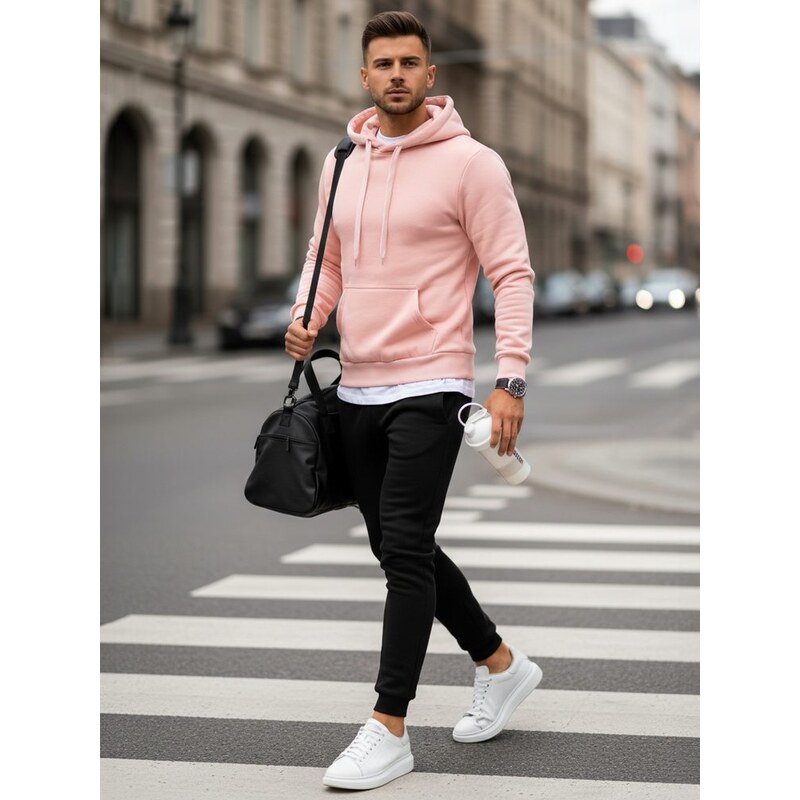 Buďchlap Pohodlná ružovo-čierna tepláková súprava 36918241