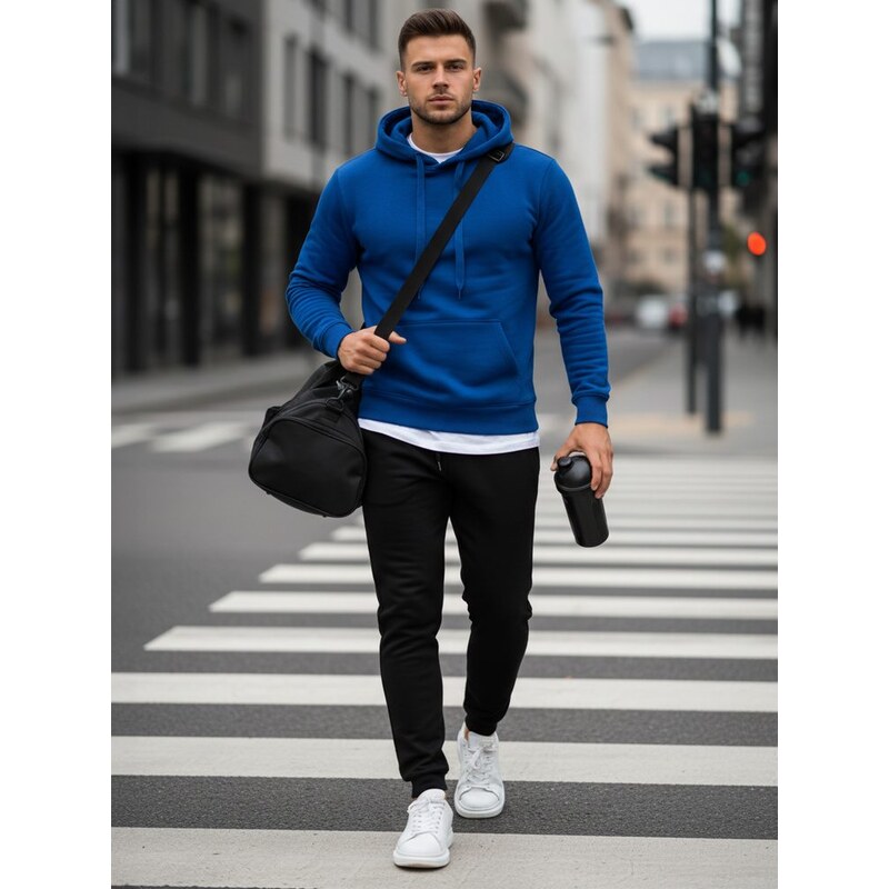 Dstreet Trendy pánska tepláková súprava modro-čierna 63265089