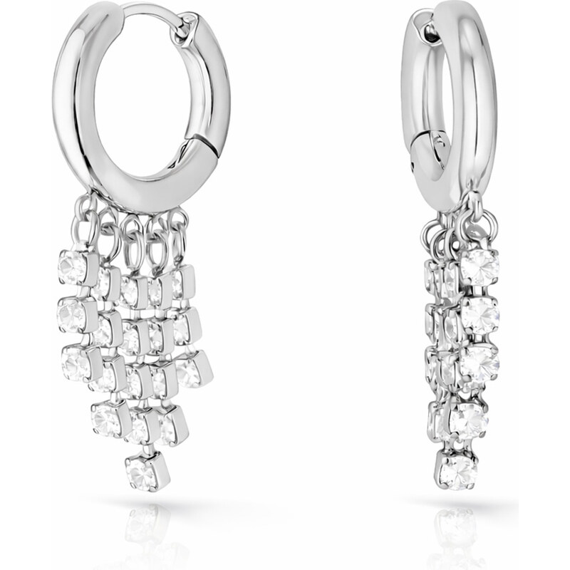 Liu Jo Oceľové visiace náušnice s kryštálmi LJ2992 66596270
