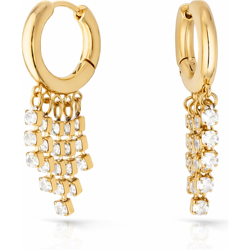 Liu Jo Pozlátené visiace náušnice s kryštálmi LJ2993 66595951