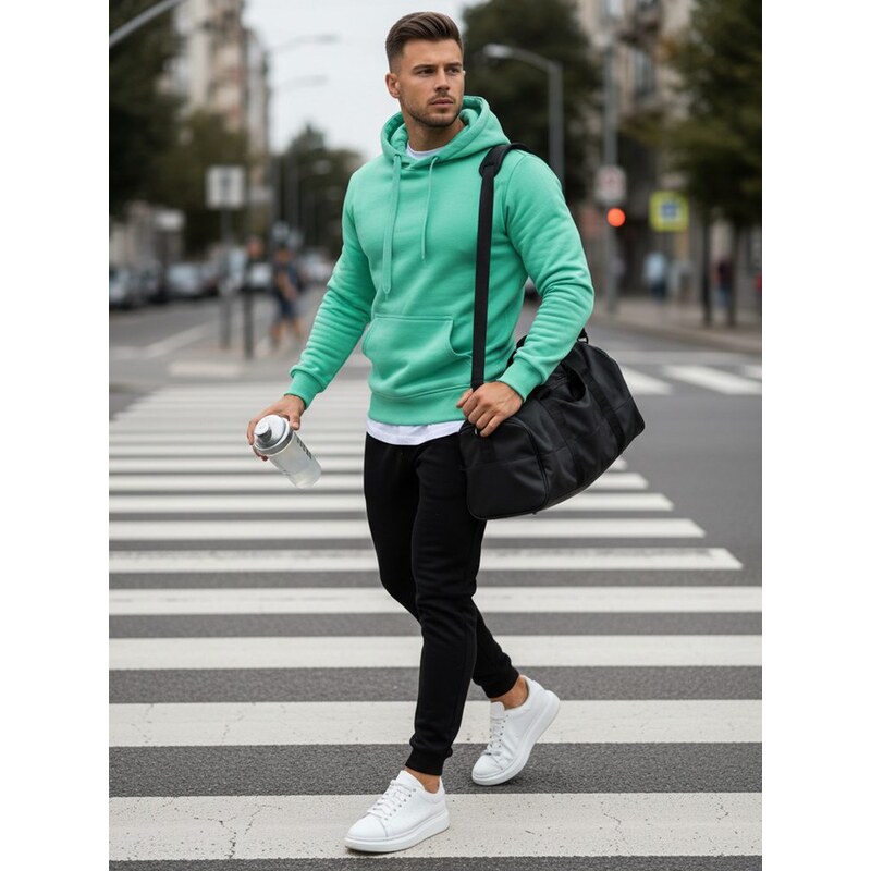 Buďchlap Pohodlná mätovo-čierna tepláková súprava 67761438