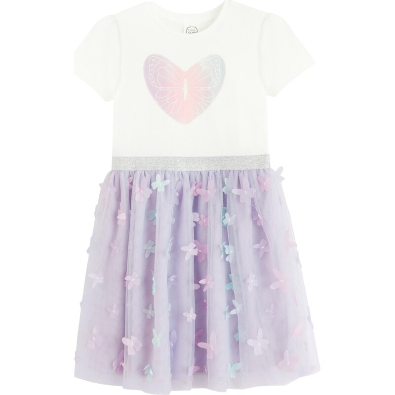 Cool Club Šaty svetlomodrá / svetlofialová / biela 67632805