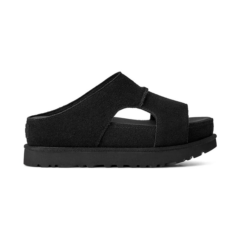 Semišové šľapky UGG W Goldenstar Hi Cutout Slide 67762157