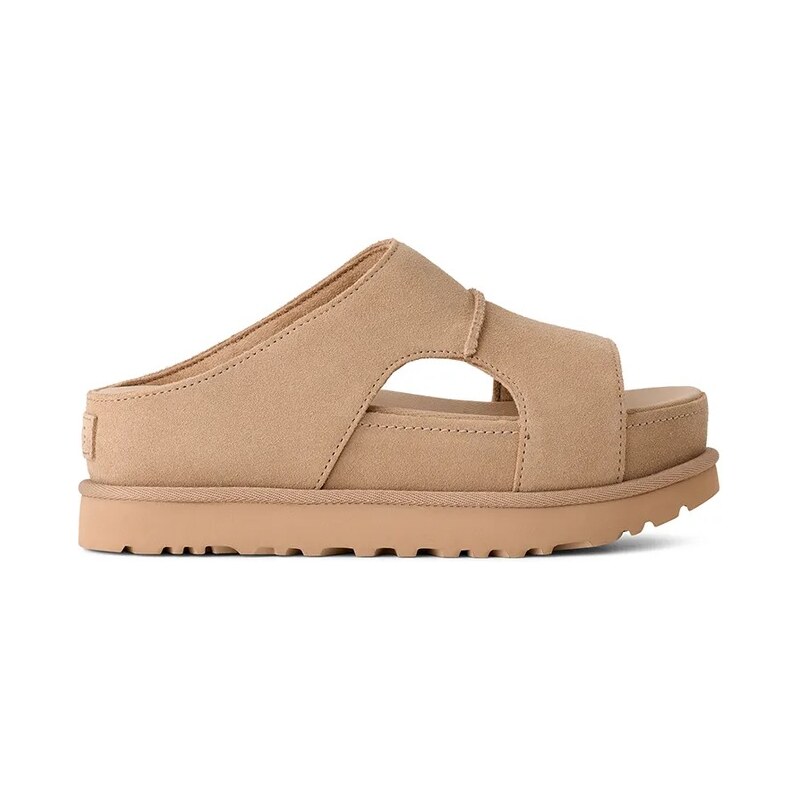 Semišové šľapky UGG W Goldenstar Hi Cutout Slide 67762159