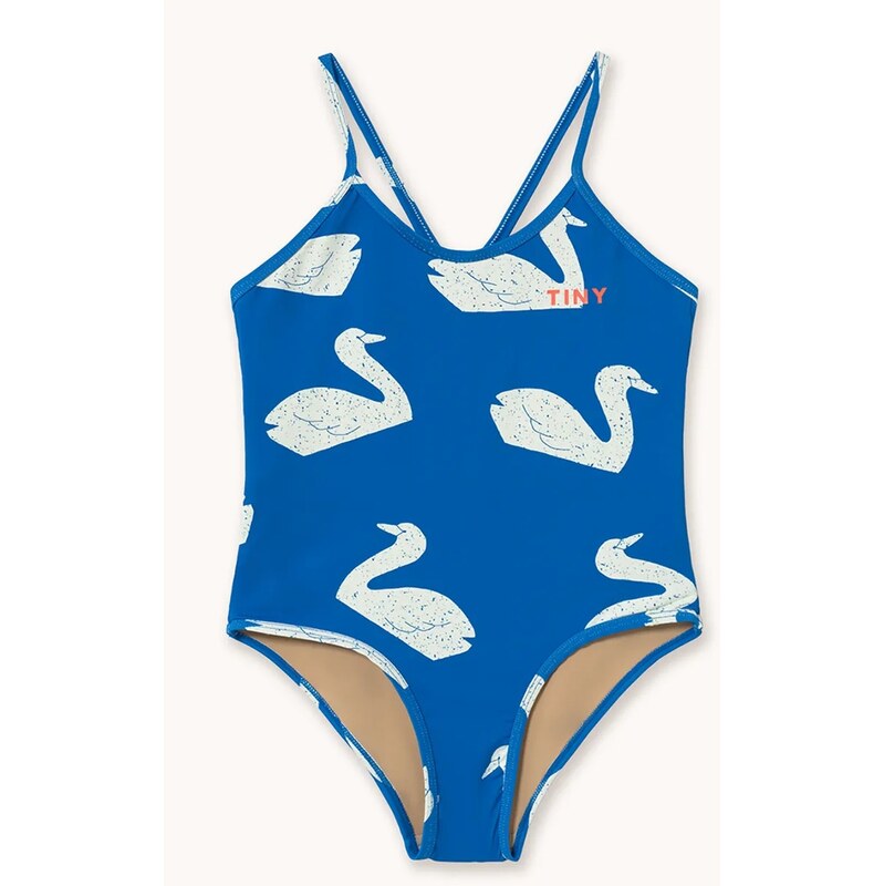 Jednodielne detské plavky Tinycottons BIG SWANS SWIMSUIT 67762182