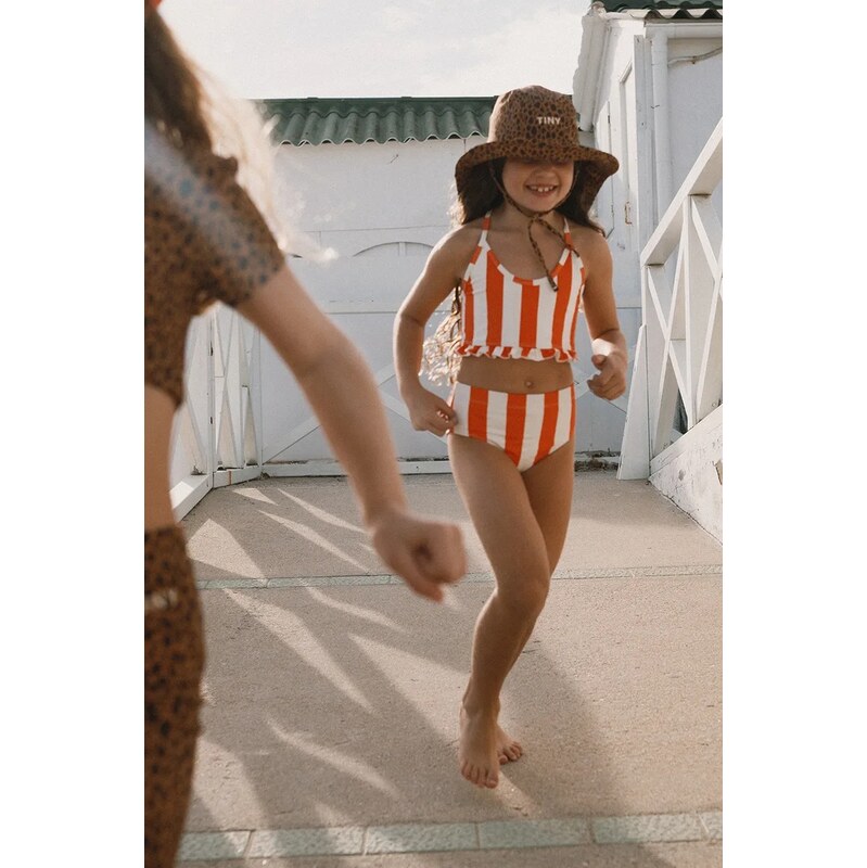 Dvojdielne detské plavky Tinycottons RED STRIPES SWIM SET 67762187
