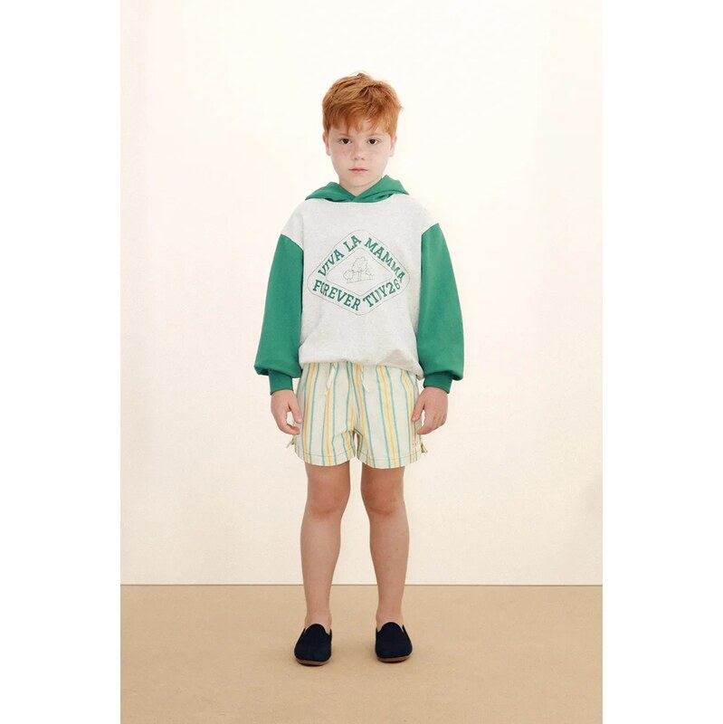 Detské bavlnené šortky Tinycottons MULTICOLOR STRIPES SHORTS 67762216