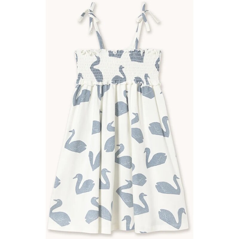 Dievčenské bavlnené šaty Tinycottons BIG SWANS KNITTED DRESS 67762228