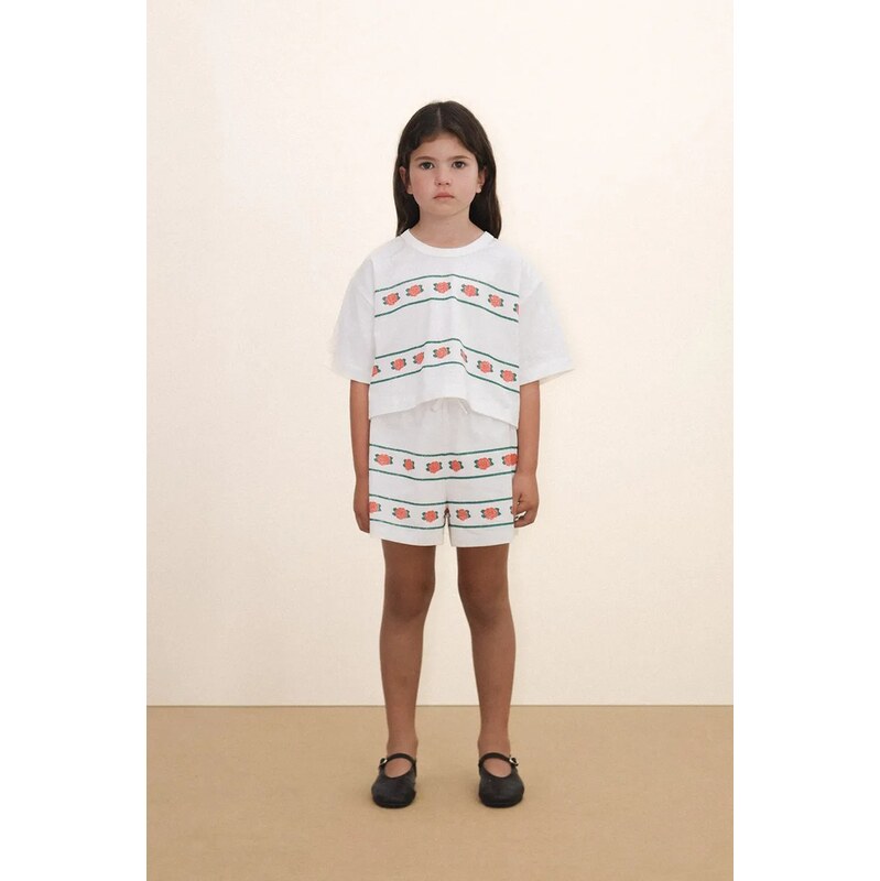 Detské bavlnené šortky Tinycottons ROSES SHORTS 67762226