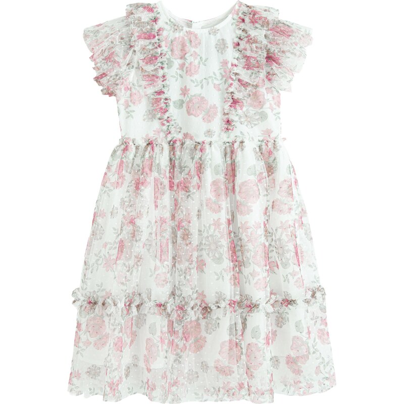 Cool Club Šaty zelená / tmavoružová / biela 67633934