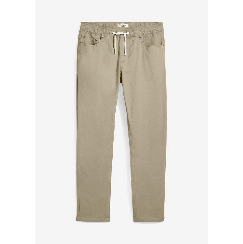 bonprix Strečové nohavice bez zapínania, Regular Fit, rovné, farba 63079063