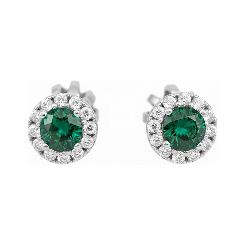 Soliter Strieborné kôstky so zeleným kryštálom 436 001 00588 0400800 67762672