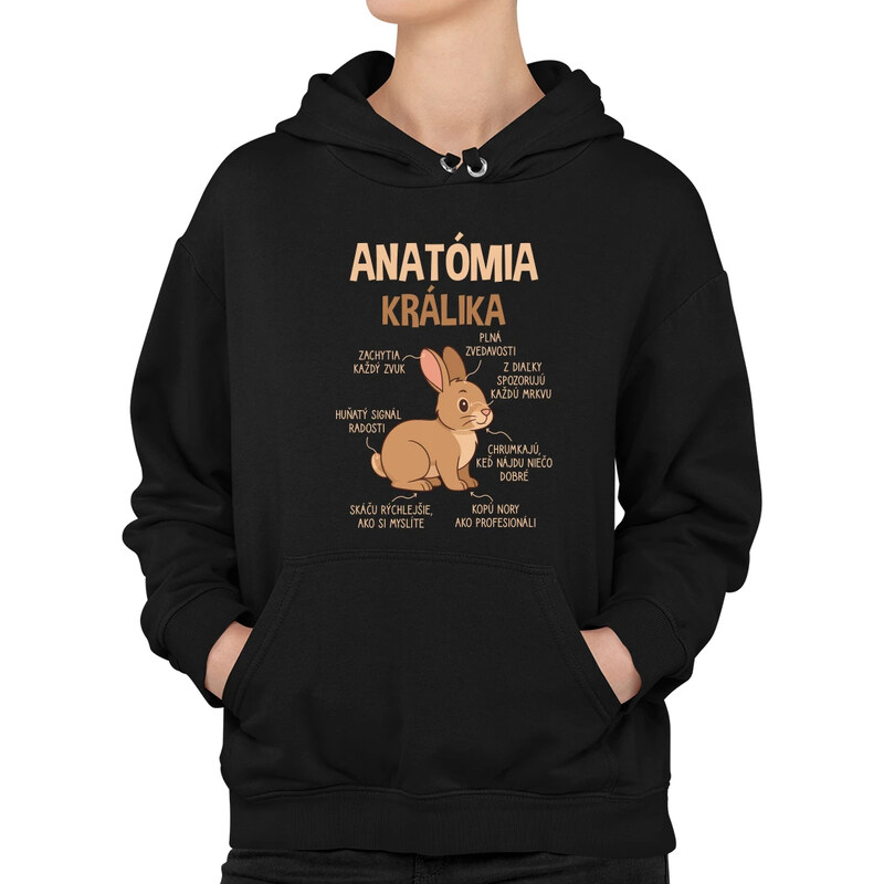 E-shop Garibald Anatómia králika - dámska mikina s potlačou