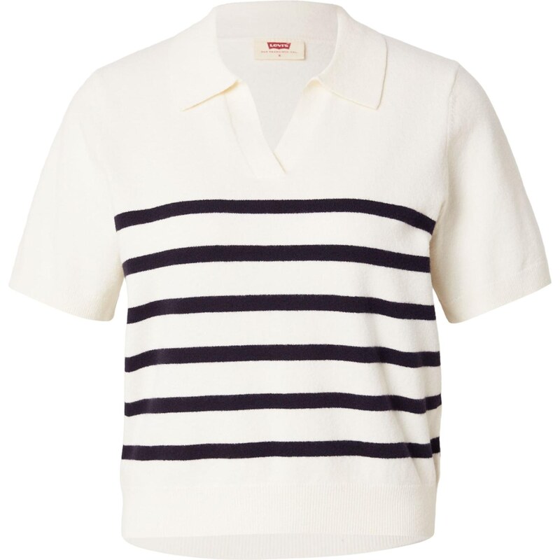 LEVIS Sveter Super Soft Polo Sweater čierna / biela 67772846
